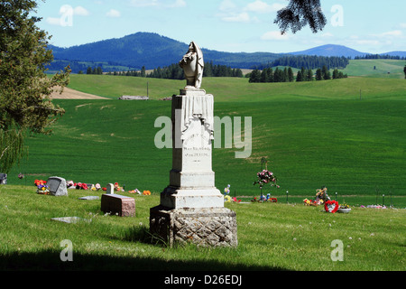 Reich verzierte 19.Jahrhundert Grab Stockfoto