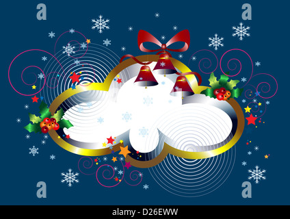 Gold frame die Wünsche zu Weihnachten Stockfoto