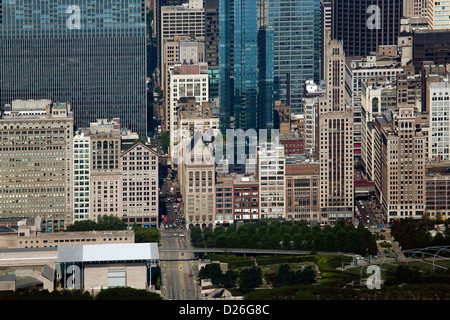Luftaufnahme von Chicago, Illinois Stockfoto