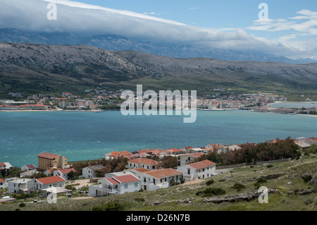 Elk192-2256 Kroatien, Insel Pag, Dalmatien, Pag Stadt Stockfoto