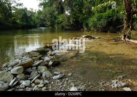 Felsige Untiefen der Zwiebel Creek Texas Stockfoto