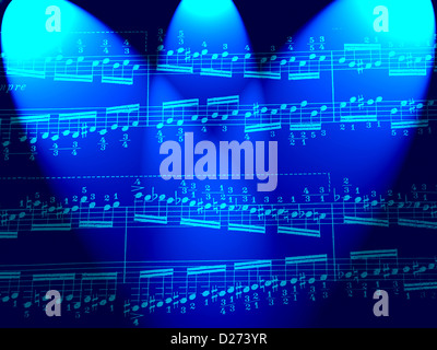 Hintergrund-Musik-Noten Stockfoto