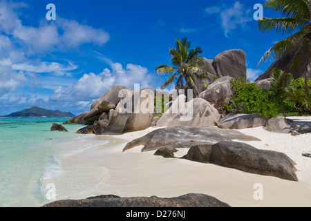 Anse Source d'Agent La Digue Stockfoto