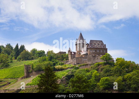 (Burg) Burg Stahleck in Bacharach, Deutschland Stockfoto