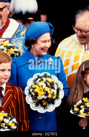 Die britische Königin Elizabeth II. abgebildet, in den späten siebziger Jahren Stockfoto