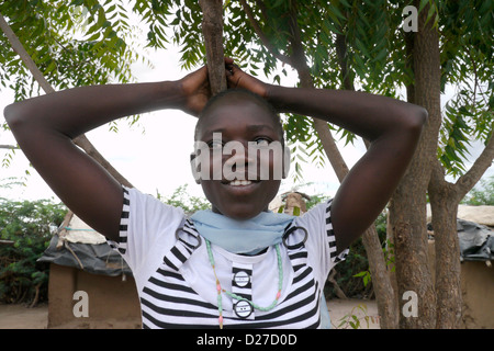 Kenia Kakuma Flüchtlingslager, Turkana. Eine Frau im nubischen Quartier.  Foto: Sean Sprague Stockfoto