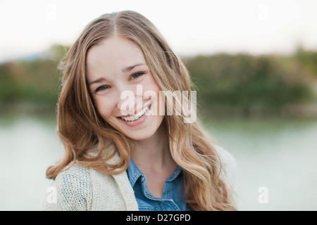 USA, Utah, Salt Lake City, Porträt der jungen Frau Stockfoto