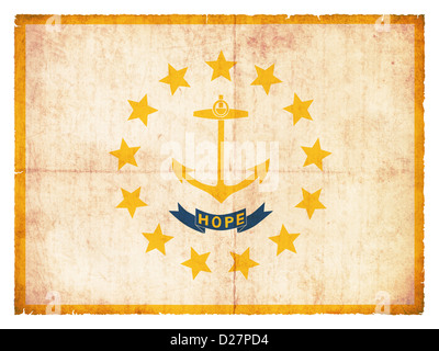 Flagge der US-Bundesstaat Rhode Island im Grunge-Stil erstellt Stockfoto