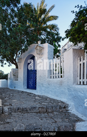 Traditionelle Villa am Hydra, Griechenland Stockfoto