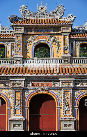 Tor an der Zitadelle von Hue, Vietnam auch bekannt als die Kaiserstadt Stockfoto