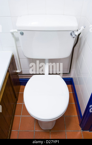 WC Deckel nach unten. Stockfoto