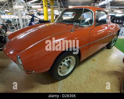 Der Auto Union Monza 1958 ist ein historischer Rennwagen, der im Auto & Technic Museum in Sinsheim ausgestellt wird. Bekannt für seine innovative Technik und sein Design, ist er ein bemerkenswertes Beispiel für Motorsporttechnologie Mitte des 20. Jahrhunderts. Stockfoto