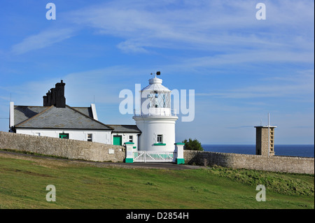 Anvil Point Leuchtturm am Durlston Head auf der Isle of Purbeck entlang der Jurassic Coast in Dorset, Südengland, Großbritannien Stockfoto