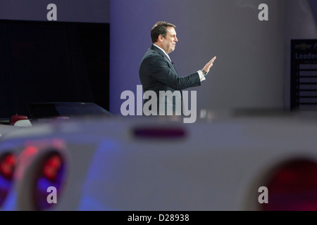 Detroit, Michigan - Mark Reuss, Präsident von GM Nordamerika auf der North American International Auto Show. Stockfoto