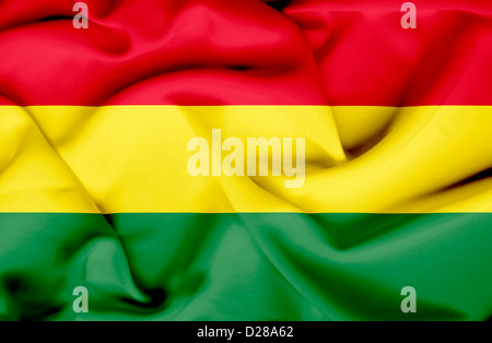 Wehende Flagge Bolivien Stockfoto