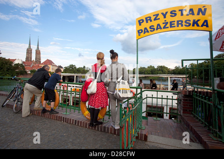 Wroclaw, Polen, Anlegestelle für Sportboote Stockfoto