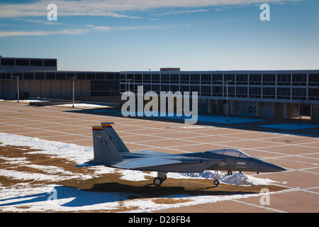 USA, Colorado, Colorado Springs, United States Air Force Academy, f-15 Eagle, Jagdflugzeug Stockfoto