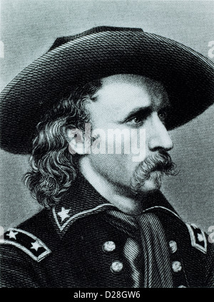 George Armstrong Custer (1839-1876), US-amerikanischer Armeeoffizier, getötet in der Schlacht am Little Big Horn, Portrait, ca. 1860 Stockfoto