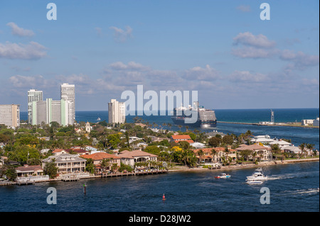 Fort Lauderdale, Port Everglades, Florida, USA, Holland America, Noordam, Kreuzfahrtschiff Stockfoto