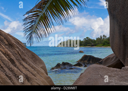 Anse Source d'Agent La Digue Stockfoto