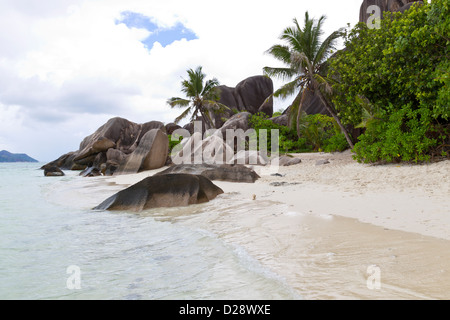 Anse Source d'Agent La Digue Stockfoto