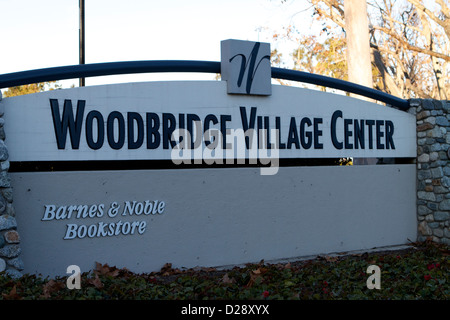 Woodbridge Center Ortsschild, Irvine, Kalifornien Stockfoto