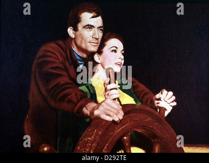 Sturmfahrt Nach Alaska Welt In seinen Armen, Gregory Peck, Ann Blyth In Einem Hotel in San Francisco Verliebt Sich Robbenfänger Stockfoto