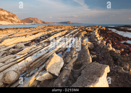 Schönen Nachmittag leichte Mupe Bucht in Dorset Stockfoto