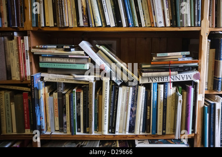 Regale von alten zweiter hand verwendet Kunstgeschichte Bücher in einem Shop UK Stockfoto