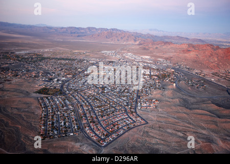 Flug über Boulder City, Nevada, USA Stockfoto