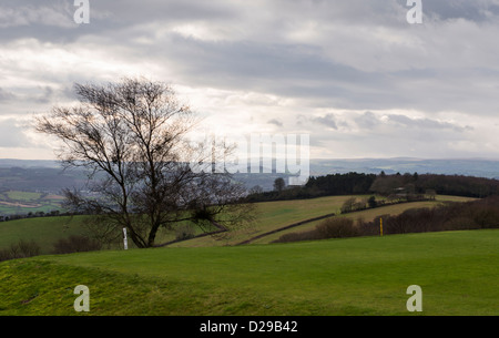 Teignmouth, Devon, England. 15. Januar 2013. Die Teign Valley und Umgebung vom 1. Golf-Abschlag am Teignmouth. Stockfoto