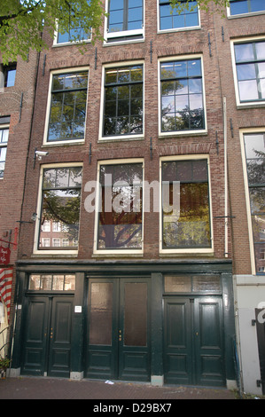 Anne Frank (1929-1945). Deutscher Schriftsteller jüdischer Herkunft. Anne-Frank-Haus. Fassade. Amsterdam. Holland. Stockfoto