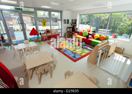 unbesetzten Säugling Klassenzimmer im Kinder-Zentrum Stockfoto