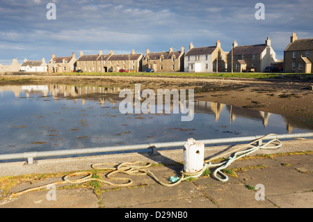 Das Dorf von Whitehall auf der Insel Stronsay, Orkney Inseln, Schottland. Stockfoto