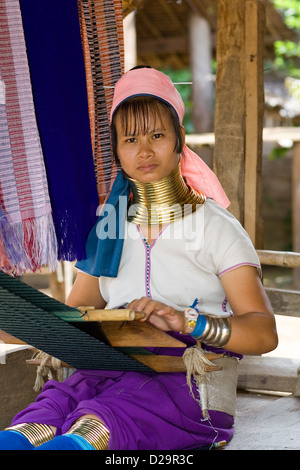 Karen Longneck Frau, Thailand Stockfoto