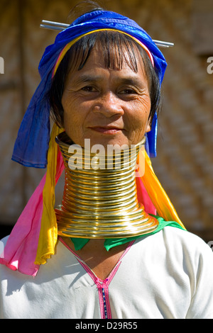 Karen Longneck Frau, Thailand Stockfoto