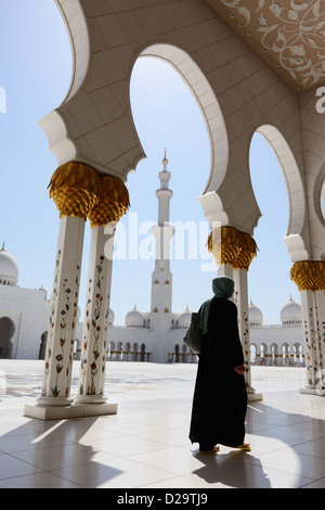 Abu Dhabi, Vereinigte Arabische Emirate, Scheich Zayed bin Sultan Al Nahyan Mosque Stockfoto