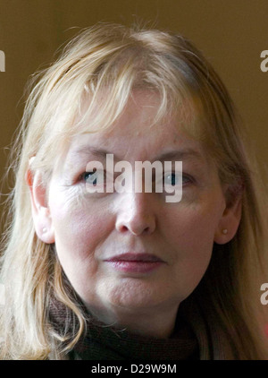 Die zurückgezogene Folk-Sängerin Mary Hopkin einen seltenen öffentlichen Auftritt einen Frühling Messe Veranstaltung in Ponterdawe, UK. Stockfoto