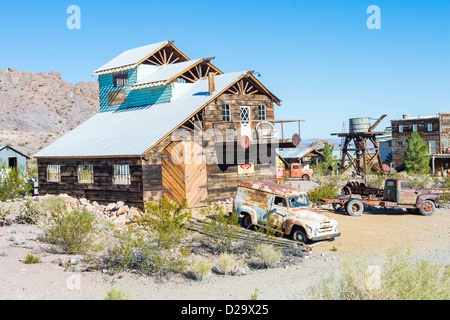 Altes Holzhaus in Nelson Nevada Geisterstadt Stockfoto