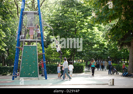 Retiro Park Madrid Spanien Kinder Stockfoto