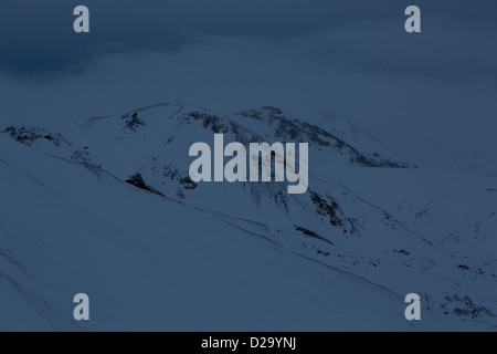 Wolken am Brennisteinsalda im isländischen Hochland im winter Stockfoto