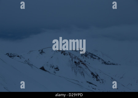 Wolken am Brennisteinsalda im isländischen Hochland im winter Stockfoto