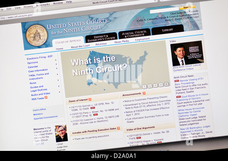 Der Ninth Circuit District Court-website Stockfoto