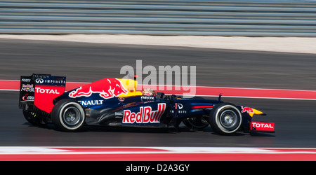 Sebastian Vettel von Red Bull Racing während der Qualifikation für die 2012 US Grand Prix in Circuit of the Americas, Austin, TX. Stockfoto