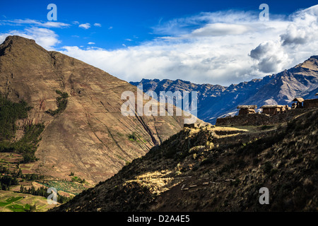 Ruinen von Pisac in Perus Heiliges Tal Stockfoto