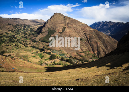 Ruinen von Pisac in Perus Heiliges Tal Stockfoto