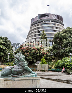 Bienenstock Parlamentsgebäude, Wellington, Neuseeland Stockfoto