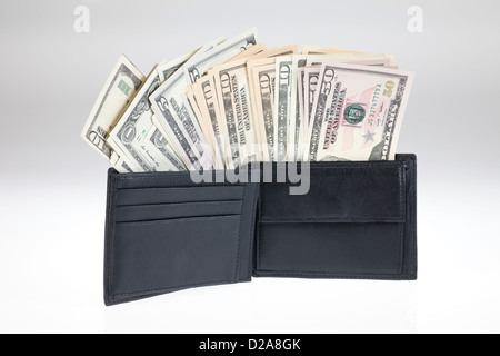 Berlin, Deutschland, eine Brieftasche mit Dollarnoten Stockfoto