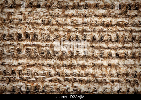 die Textur der Jute-Leinwand Stockfoto