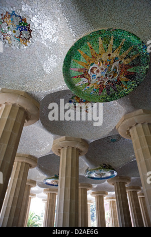 Spanien, Barcelona, des Park Güell Pavillons Stockfoto